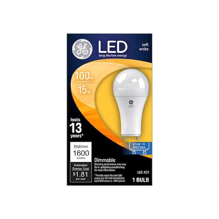 Current GE A21 GU24 LED Bulb Soft White 100 Watt Equivalence 1 pk 93102867